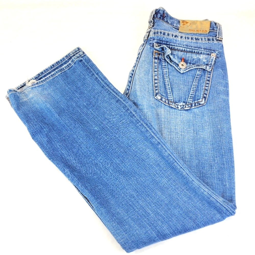 Big Star Women's Pioneer Boot Cut Jeans Flap pockets